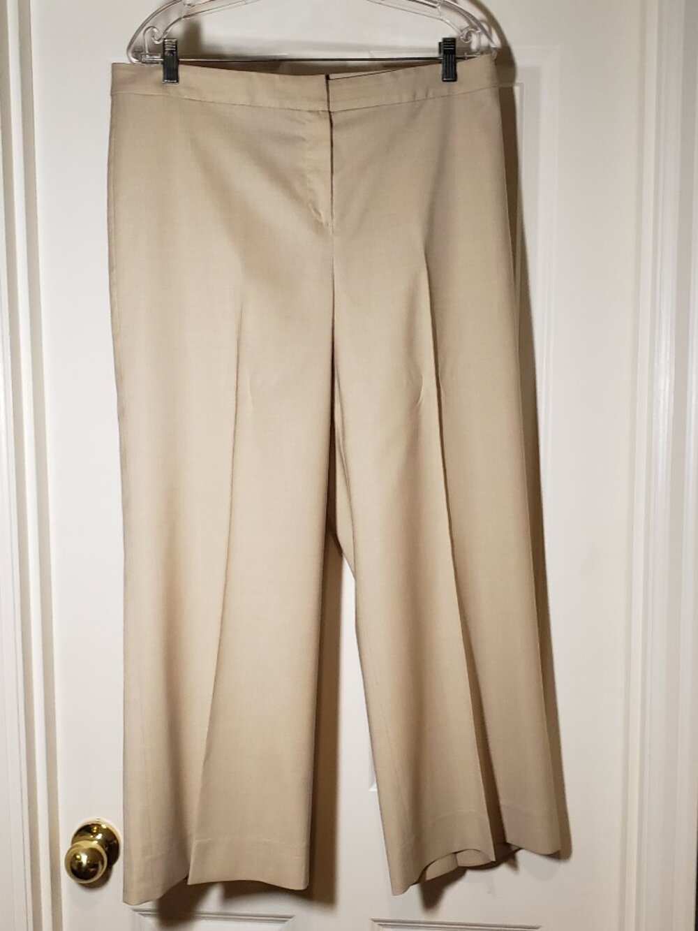 St John tan slacks size 12